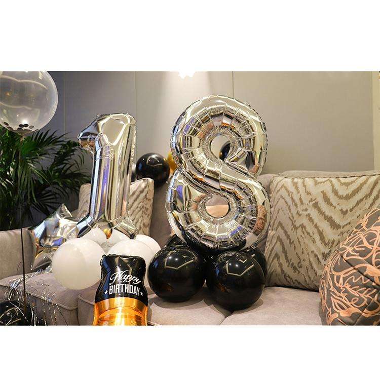 Happy Birthday Girl Boy Aluminum Film Balloon Scene Decoration Set Background Wall Decoration Adu...