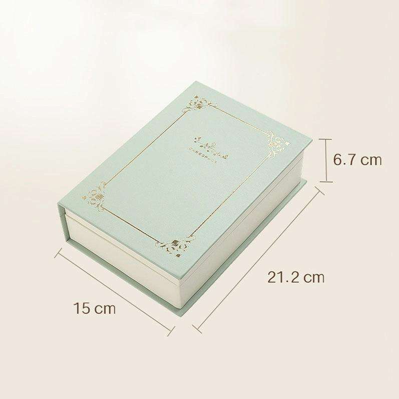 CASEGRACE Sp01115 Vintage Flip Book Shape Jewelry Box(White)
