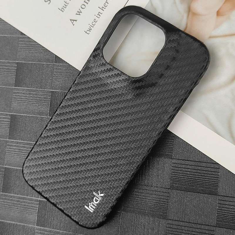 For iPhone 14 Pro Max IMAK Ruiyi Series Carbon Fiber PU + PC Phone Case