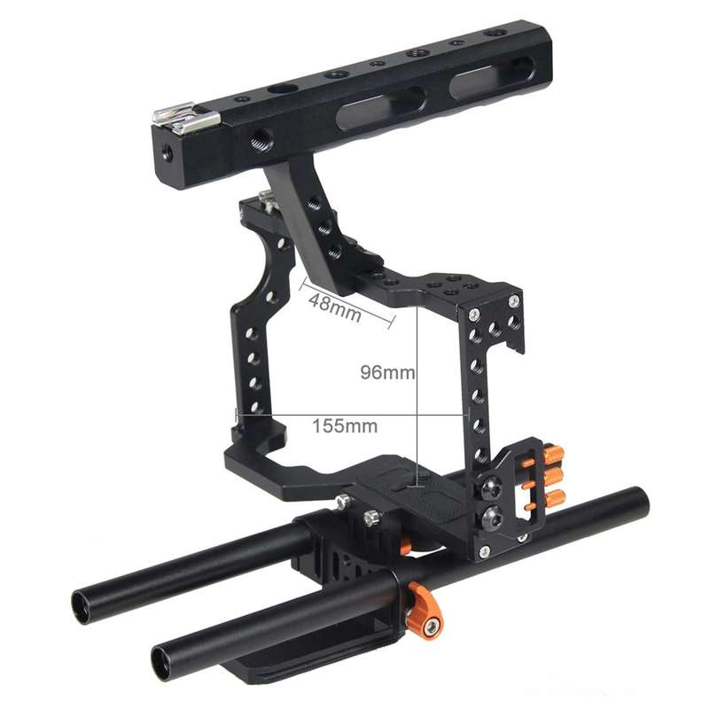 YELANGU YLG0904A-C Handle Video Camera Cage Stabilizer for Panasonic Lumix DMC-GH4 / Sony A7 & A7...