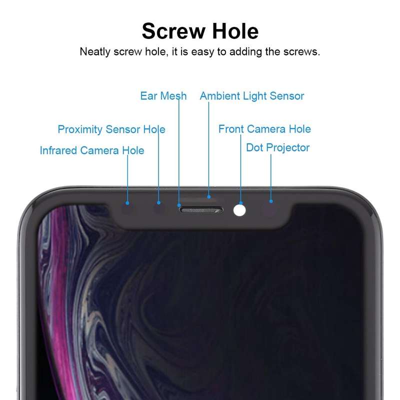 JK TFT LCD Screen for iPhone XR with Digitizer Full Assembly(Black)