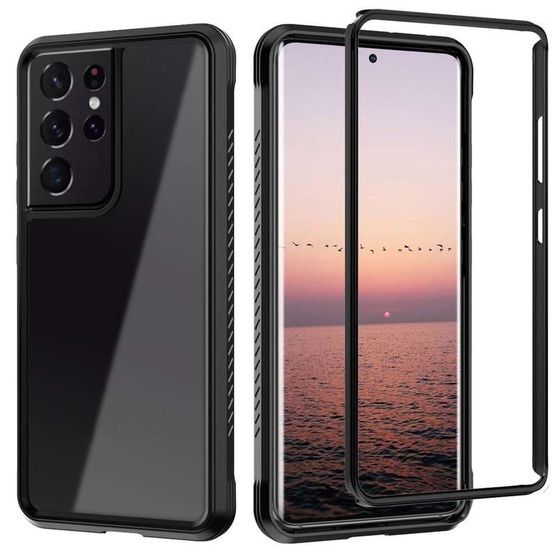 For Samsung Galaxy S21 Ultra 5G C1 2 in 1 Shockproof TPU + PC Protective Case with PET Screen Pro...