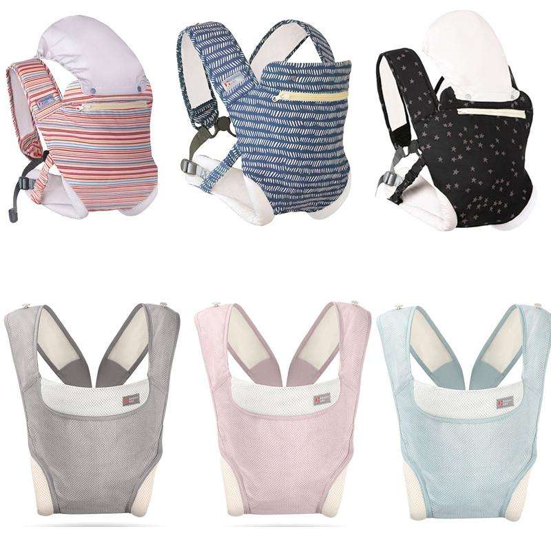 Kangaroo Baby Portable Multifunctional Baby Carrier Front Hold Baby Breathable Carrier(White Stri...
