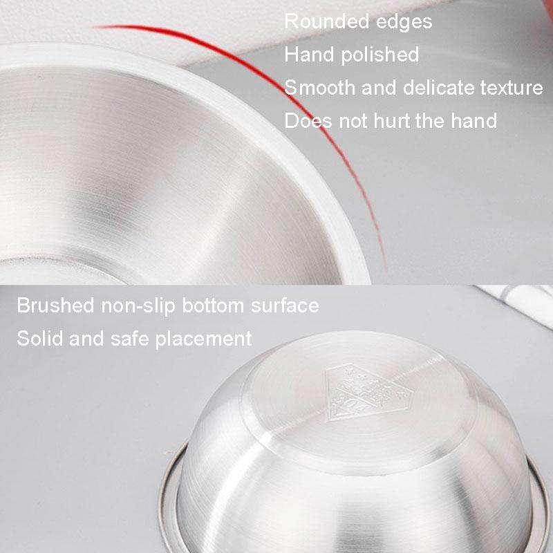 18cm 304 Stainless Steel Basin Home Multifunctional Soup Bow