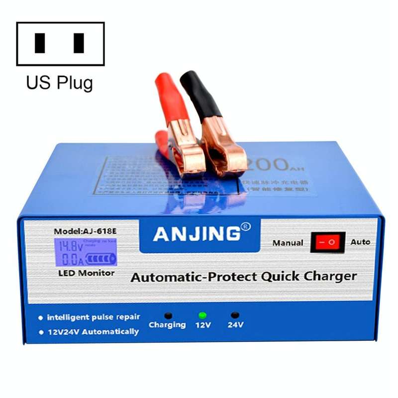 ANJING AJ-618E Battery Charger Car Battery Repairer, Model: US Plug