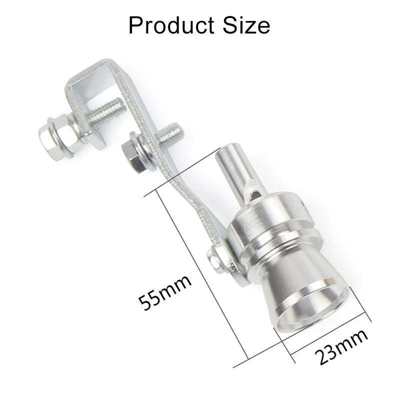 Universal Aluminum Turbo Sound Exhaust Muffler Pipe Whistle Car / Motorcycle Simulator Whistler, ...