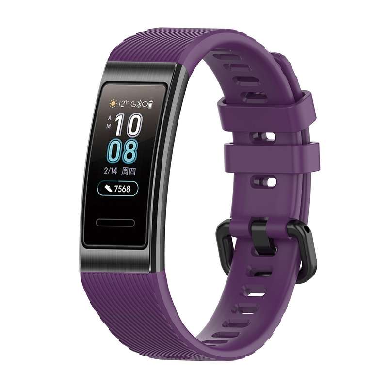 For Huawei Band 3 & 4 Pro Silicone Watch Band(Purple)