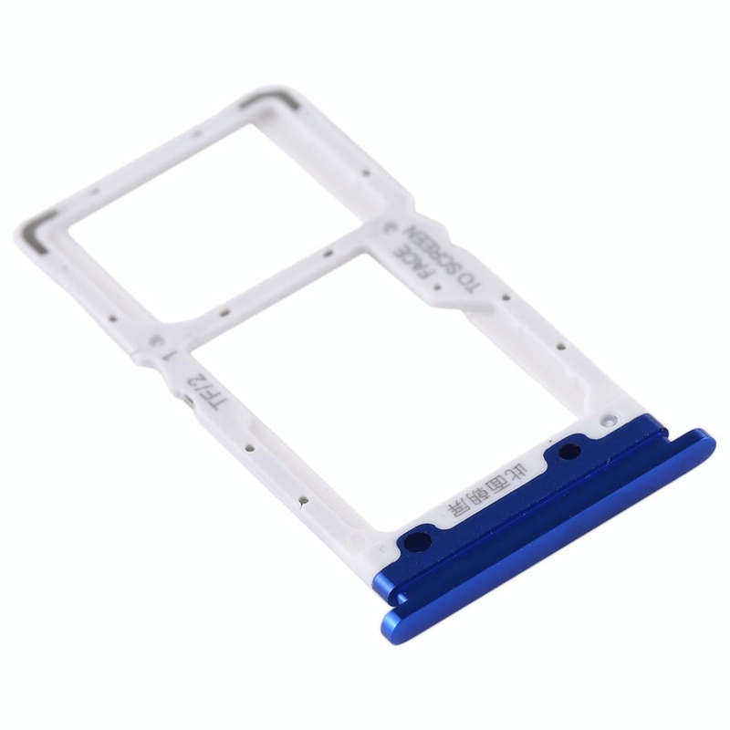 SIM Card Tray + SIM Card Tray / Micro SD Card Tray for Xiaomi Mi CC9 (Blue)