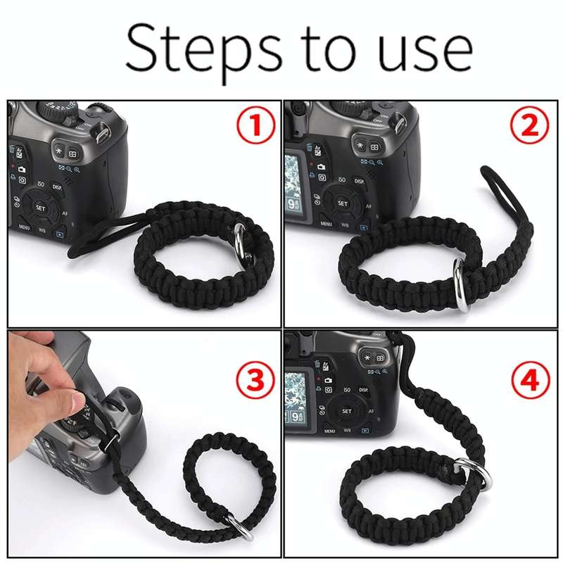 Wrist Strap Grip Hand Strap for SLR / DSLR Cameras(Black)