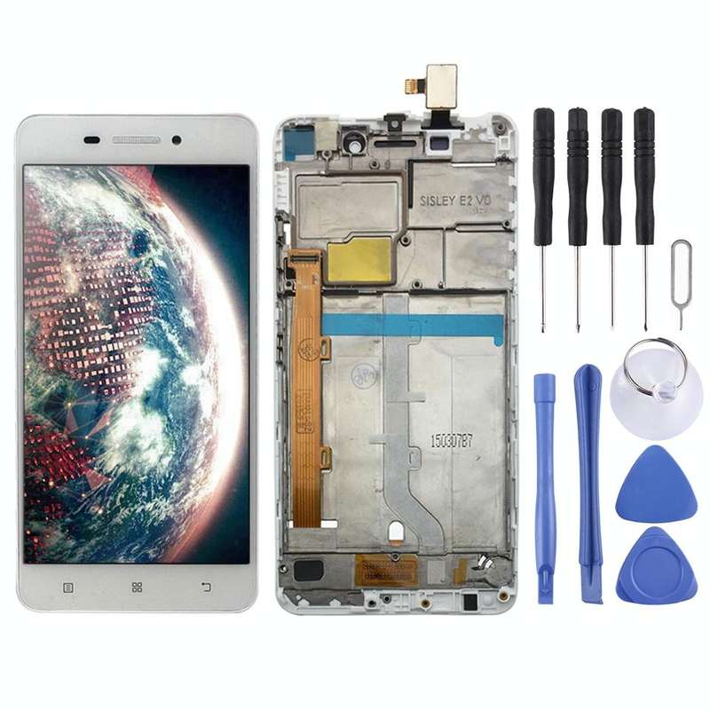 OEM LCD Screen for Lenovo S60 S60W S60T S60A Digitizer Full Assembly with Frame (White)