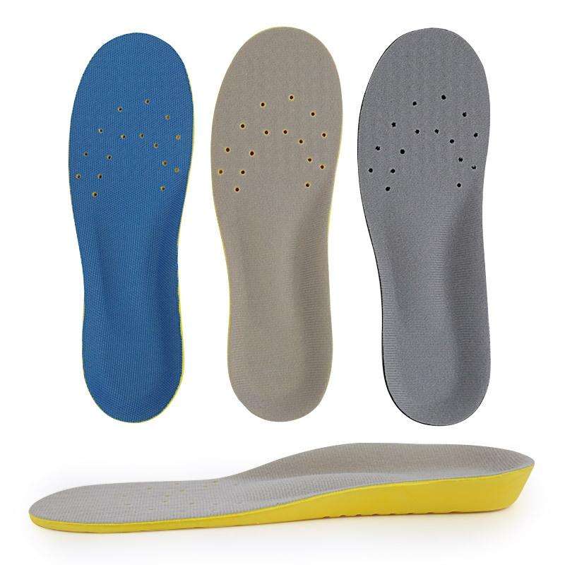 Shock Absorption Thickening Slow Rebound Soft and Comfortable Wicking Insole, Size:L(Black Backgr...