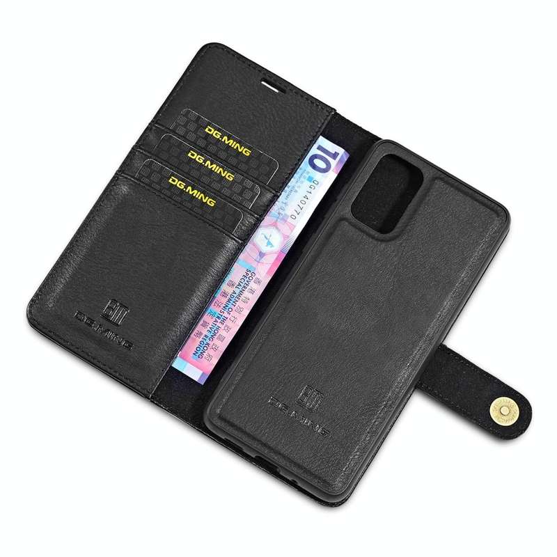 For Galaxy S20 DG.MING Crazy Horse Texture Flip Detachable Magnetic Leather Case with Holder & Ca...