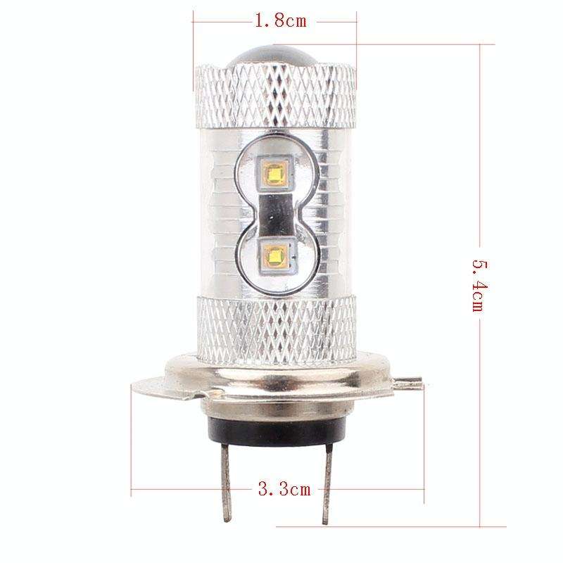 H7 50W 750LM 6500K White Light 10-3535-LEDs Car Foglight , Constant Current , DC12-24V