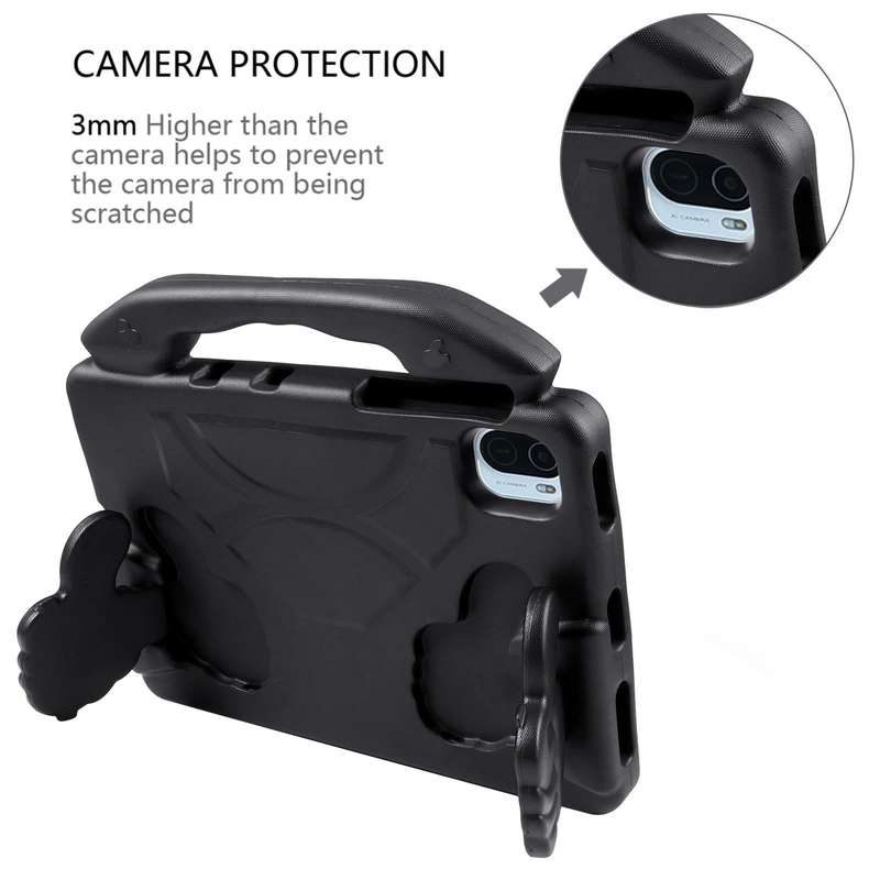 For Samsung Galaxy Tab A9+ 10.95 2023 Thumb Bracket EVA Shockproof Tablet Case(Black)