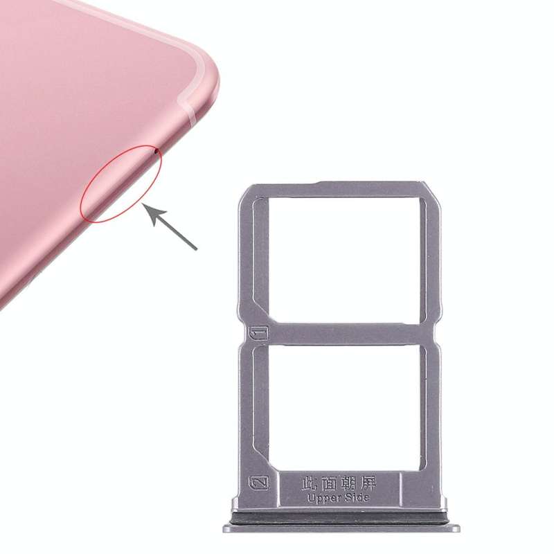 For Vivo X9s 2 x SIM Card Tray (Grey)