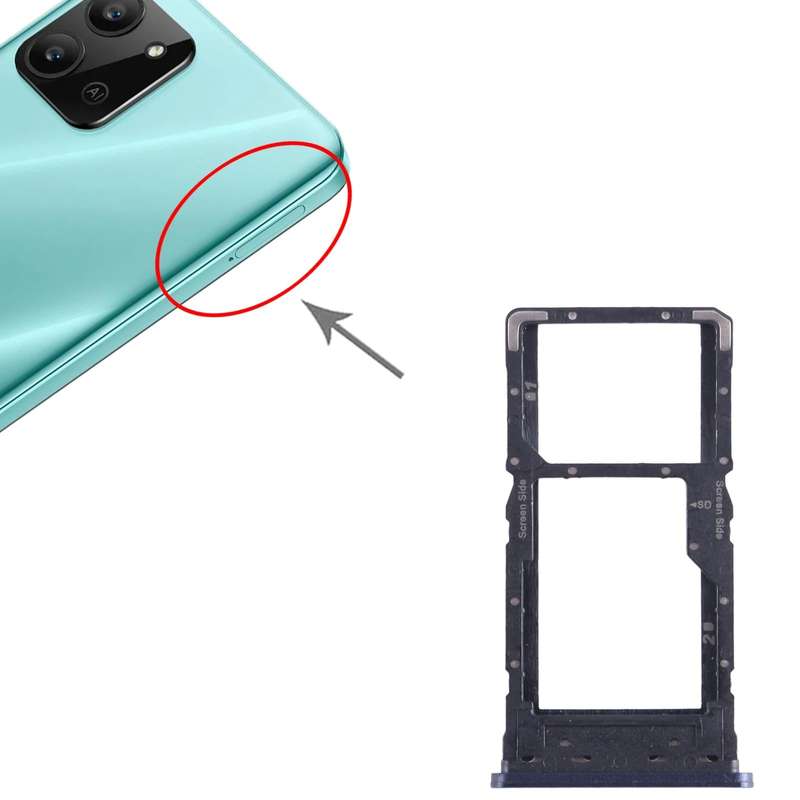 For Infinix Hot 11 2022 SIM Card Tray + SIM Card Tray / Micro SD Card Tray (Blue)