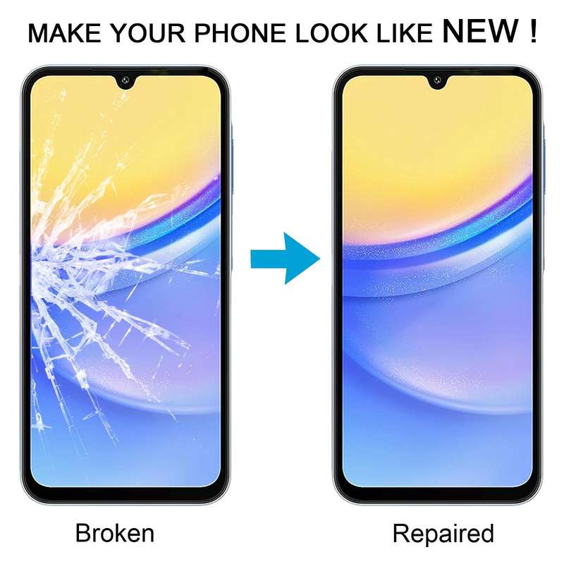 For Samsung Galaxy A15 4G SM-A155F 10pcs Front Screen Outer Glass Lens with OCA Optically Clear A...