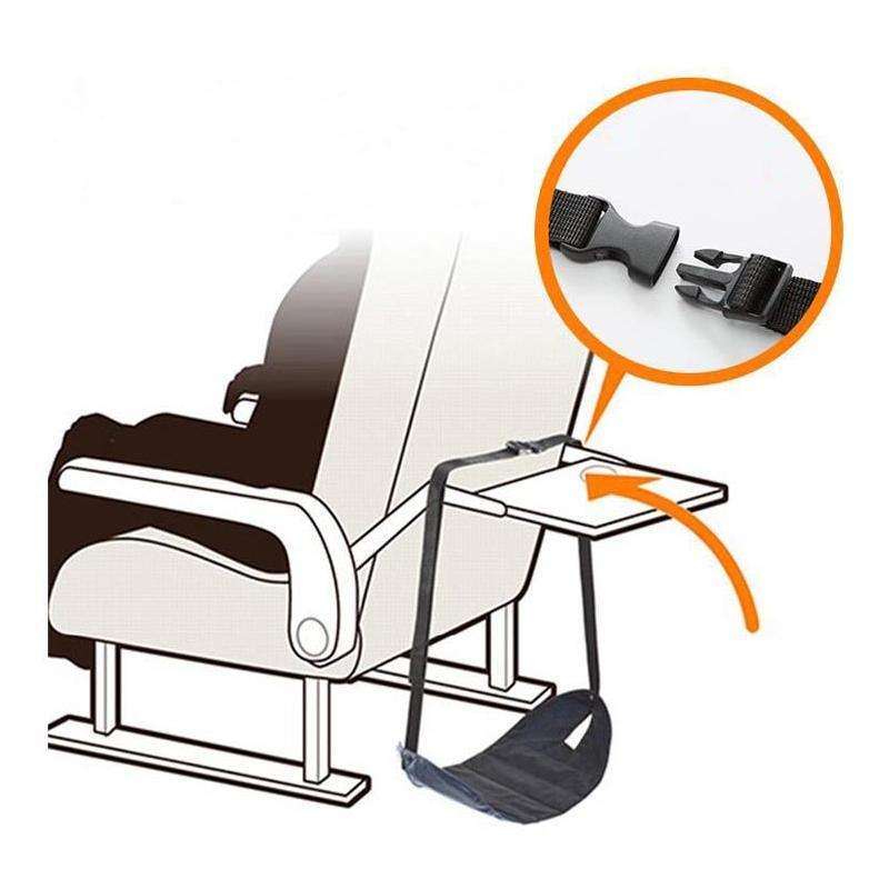Travel Foot Rest Hammock Office Leisure Pedal, Color: Rose Red Split