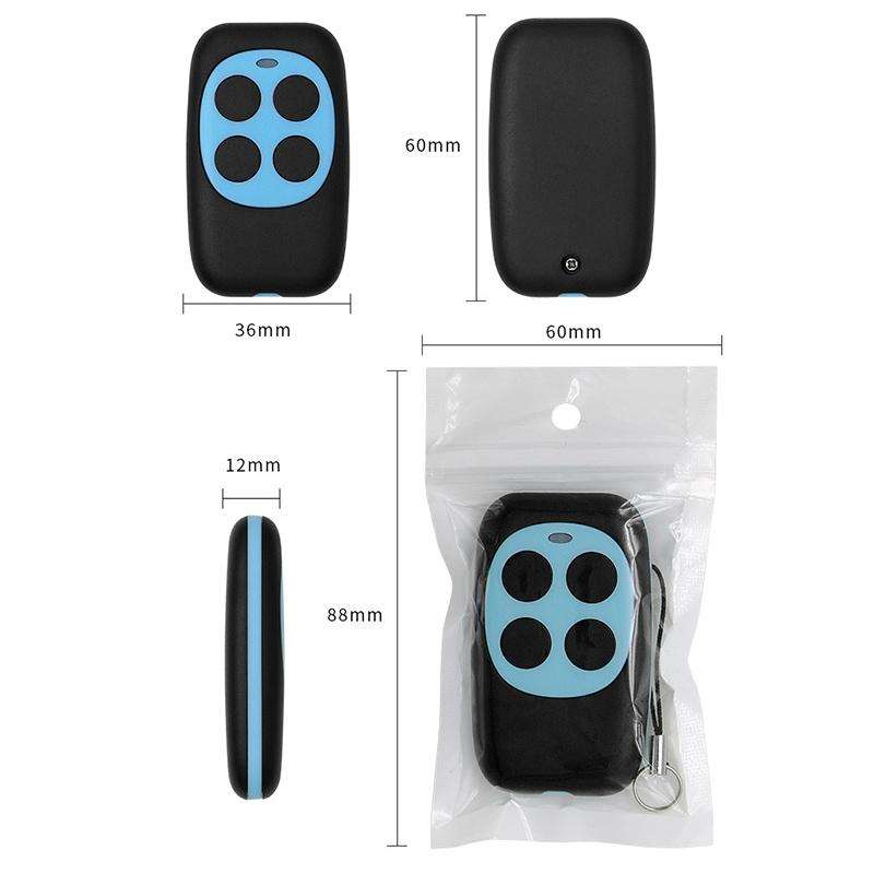 Colorful Four-Key Copying Remote Garage Door Gate Wireless Remote Control 433MHZ Copy Key Cloning...