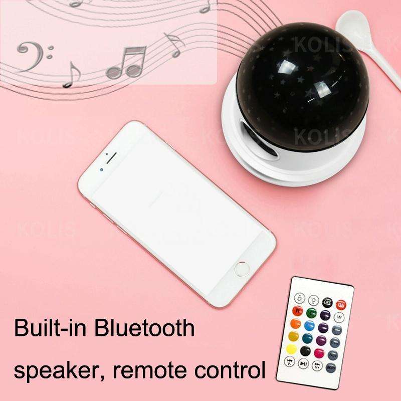 Bluetooth Music Starry Sky LED Projection Lamp, Spec: EU Plug