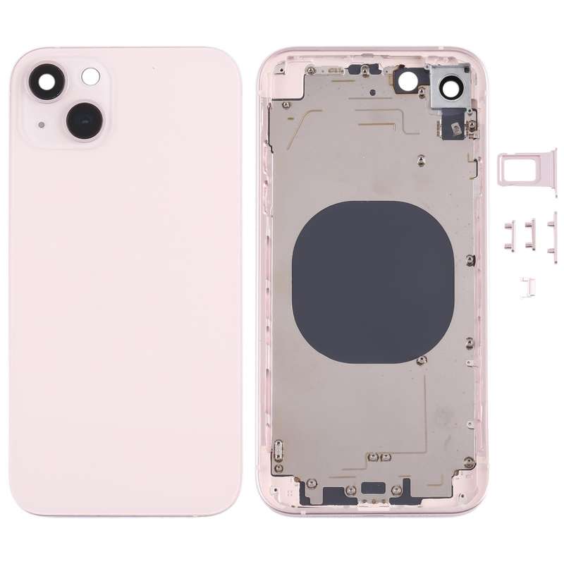 Back Housing Cover with Appearance Imitation of iP13 for iPhone XR(Pink)