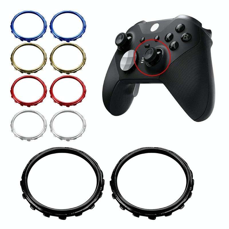 For Xbox One Elite 1pair 3D Replacement Ring Handle Accessories, Color: Silver Plating