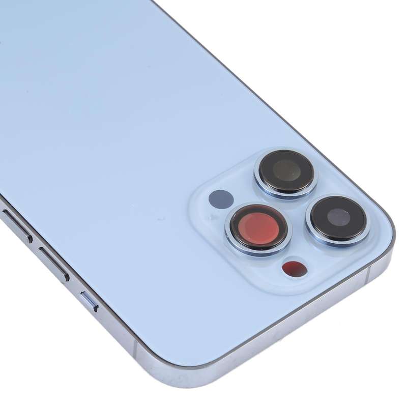 For iPhone 13 Pro Battery Back Cover with Side Keys & Card Tray & Power + Volume Flex Cable & Wir...