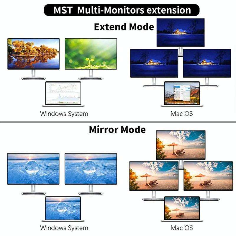 LS1094 12 in 1 Type-C to Dual HDMI Docking Station