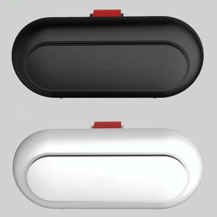 Car Glasses Case Multi-Function Automobile Inner Visor Storage Card(White)
