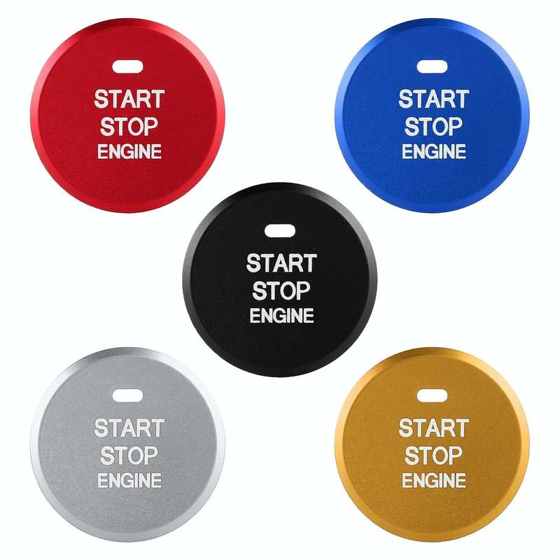 Car Engine Start Key Push Button Inner Ring Trim Sticker Decoration for Mazda Axela CX-30 2020 (S...