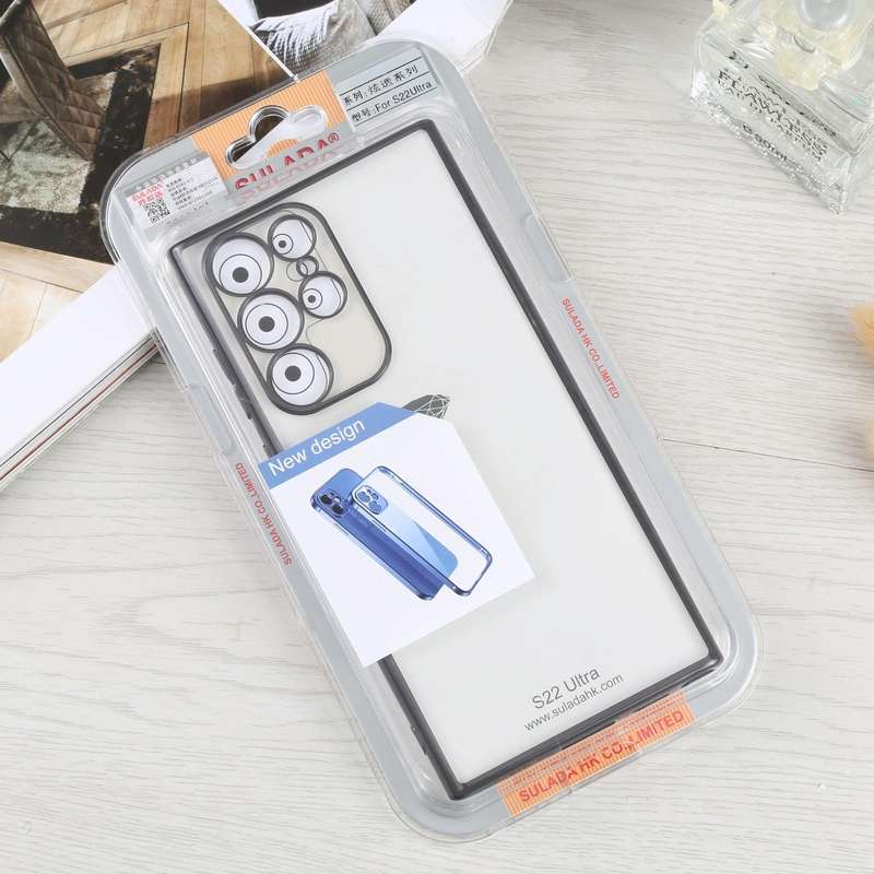 For Samsung Galaxy S22 Ultra 5G SULADA Elastic Silicone Edge + TPU Phone Case(Black)