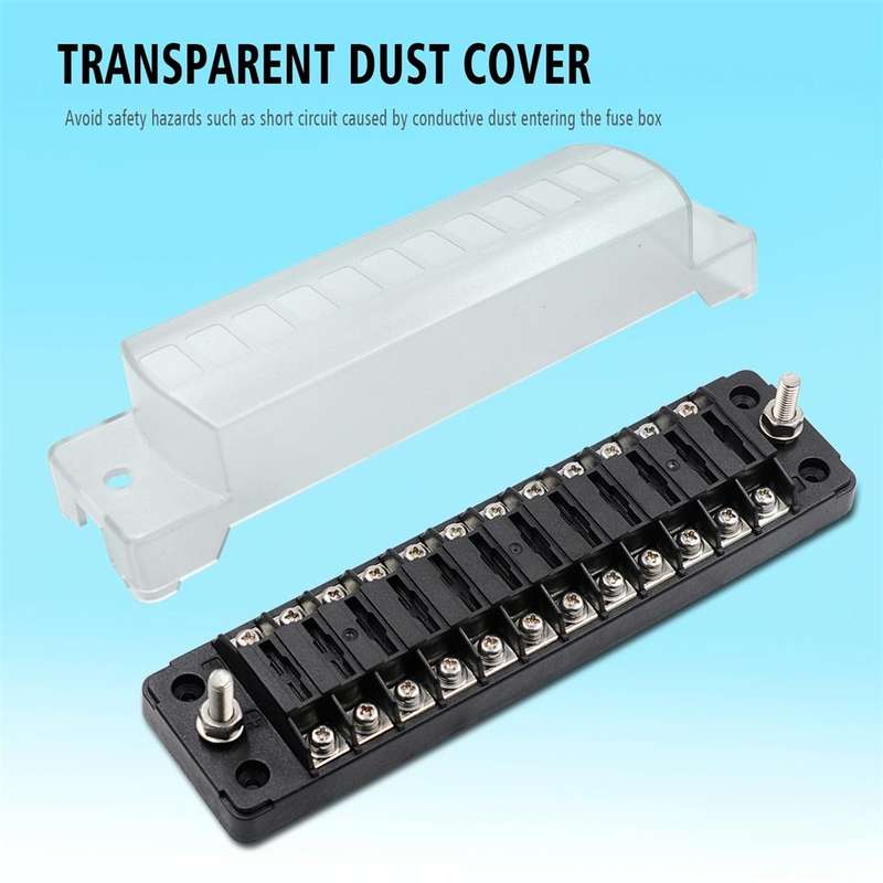 CS-978A2 FB1902 1 In 12 Out Independent Positive Negative Fuse Box without Fuse Piece for Auto Ca...