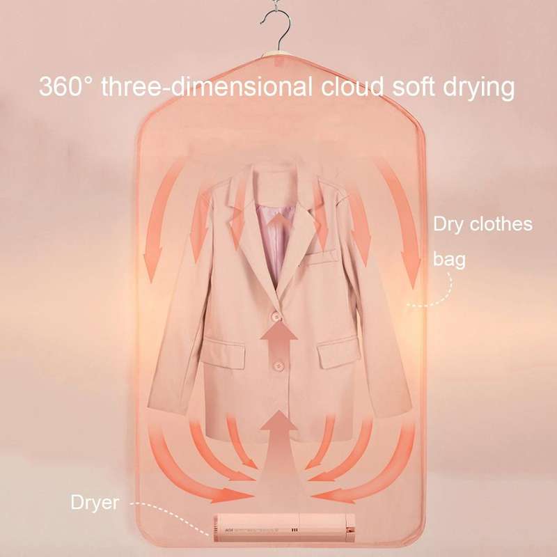 ACA AD-X40 Mini Portable Timing Home Dryer Multifunctional Clothes Dryer, CN Plug(Purple)