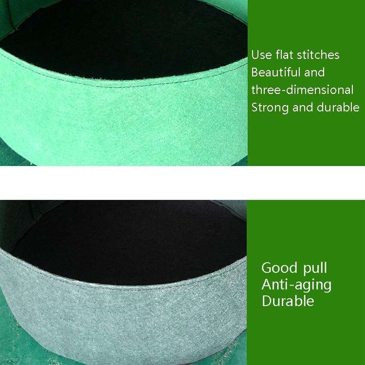 90x30cm 190L Felt Planting Barrel Indoor Outer Round Plant Bag Non-Woven Seedling Bag(Grass Green)