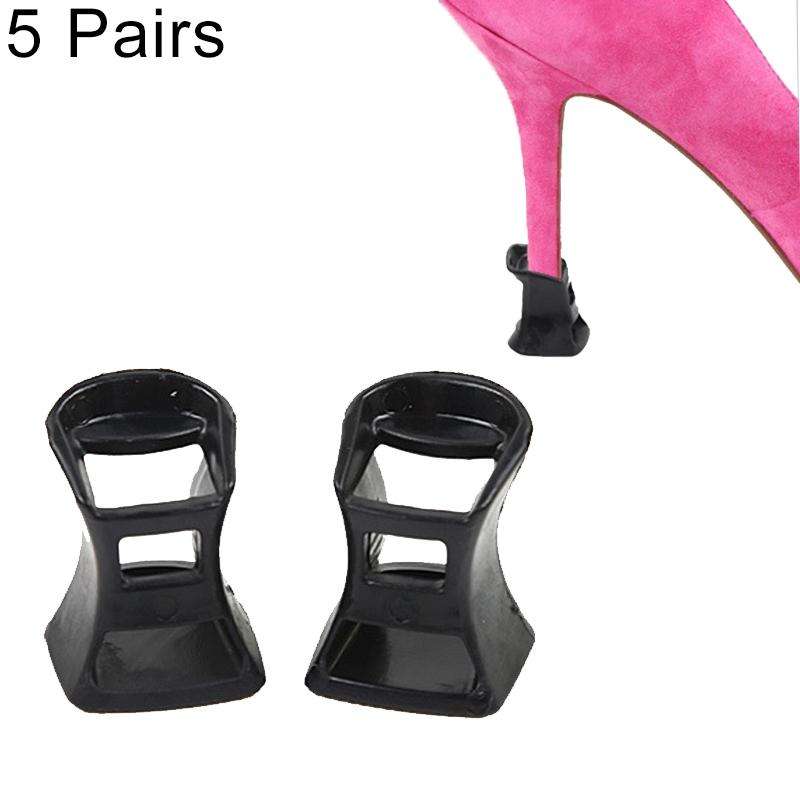 5 Pairs Hard Wearing Anti-slip PVC StoppersShoes High Heel Cover Protectors, Size: L ,Random Colo...