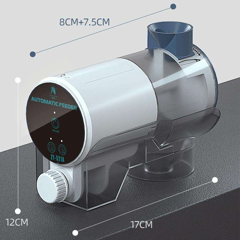 ZHIYANG Fish Tank Feed Pellet Timing Feeder EU Plug, Style: ZY-521A