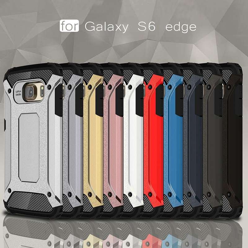 For Galaxy S6 Edge / G925 Tough Armor TPU + PC Combination Case (Grey)