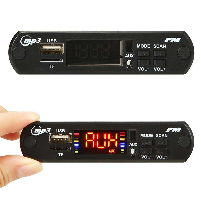 Car 12V Audio MP3 Player Decoder Board FM Radio TF USB 3.5mm AUX, with Bluetooth Function & Remot...
