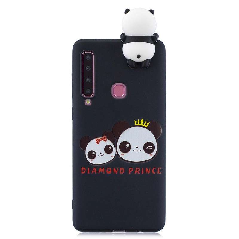 For Galaxy A9 (2018) Shockproof Cartoon TPU Protective Case(Two Pandas)