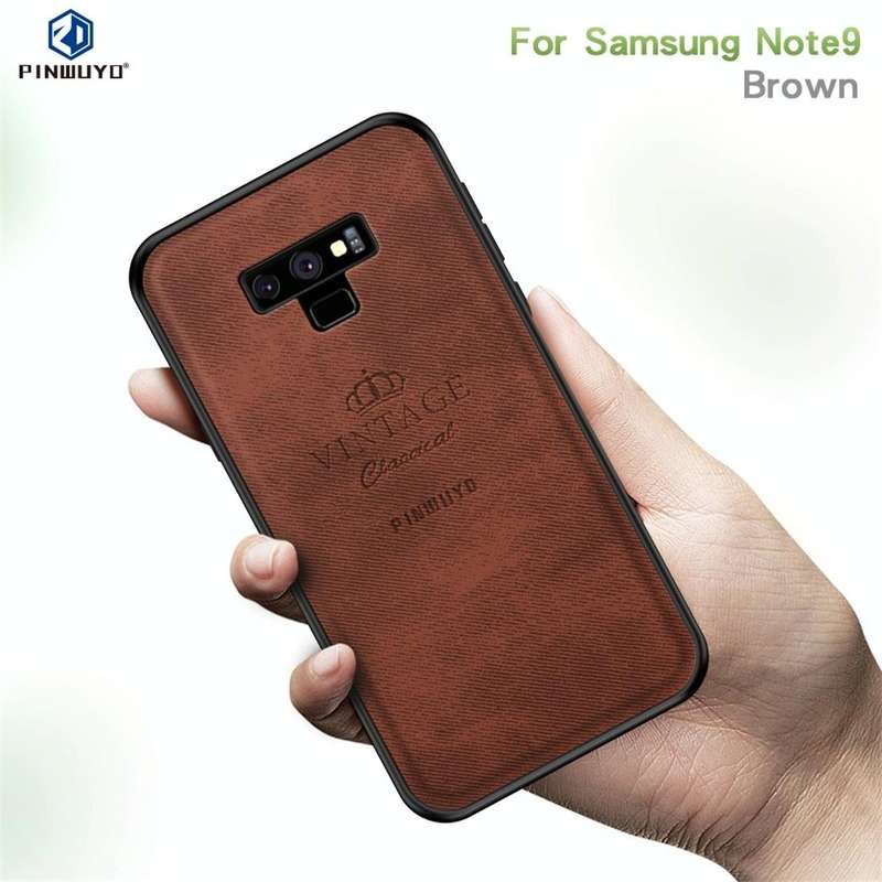 PINWUYO Shockproof Waterproof Full Coverage PC + TPU + Skin Protective Case for Galaxy Note 9 (Br...