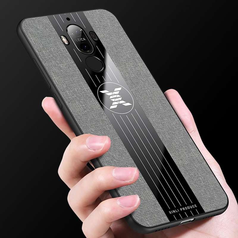 For Huawei Mate 9 XINLI Stitching Cloth Textue Shockproof TPU Protective Case(Brown)