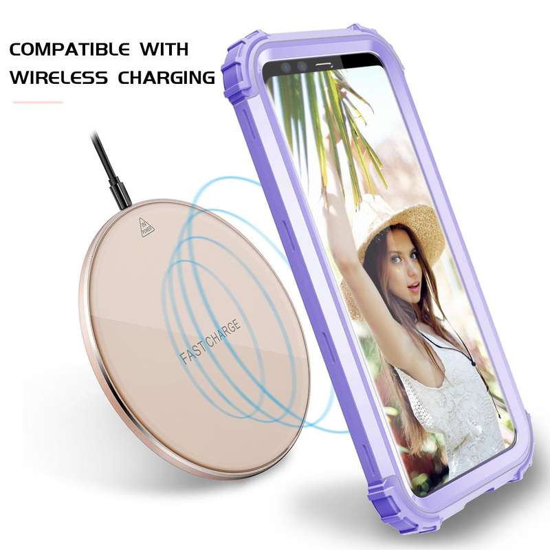 For Google Pixel 4 3 in 1 Shockproof PC + Silicone Protective Case(Purple)
