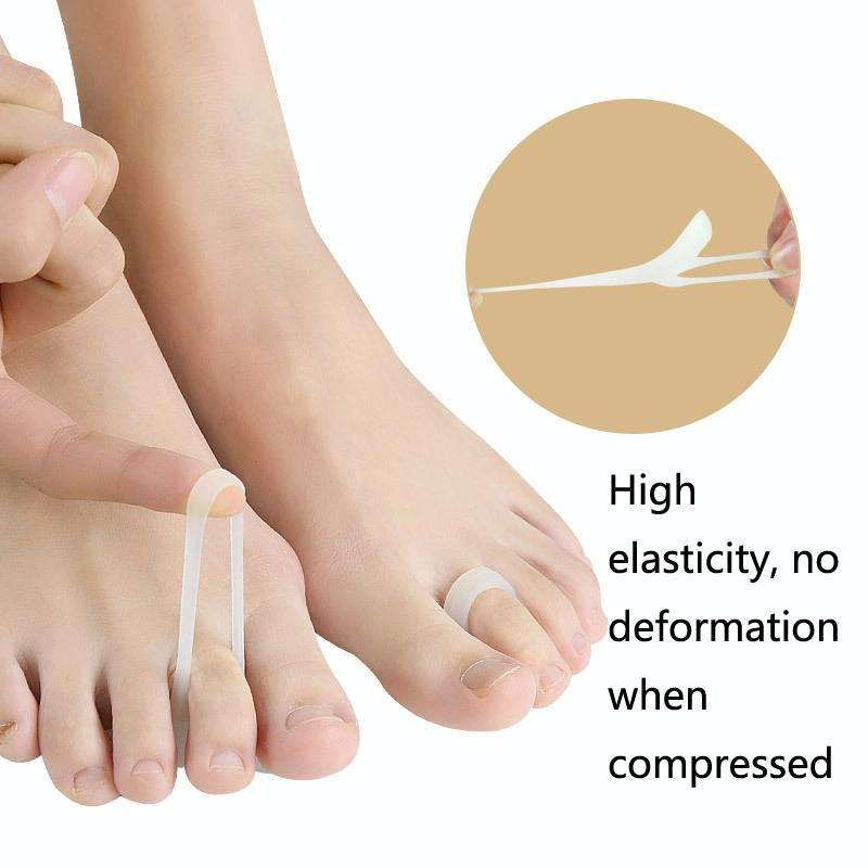 10 Pairs Toe Grip Correction Pad Hammer Toe Support Pad Toe Separator(White)