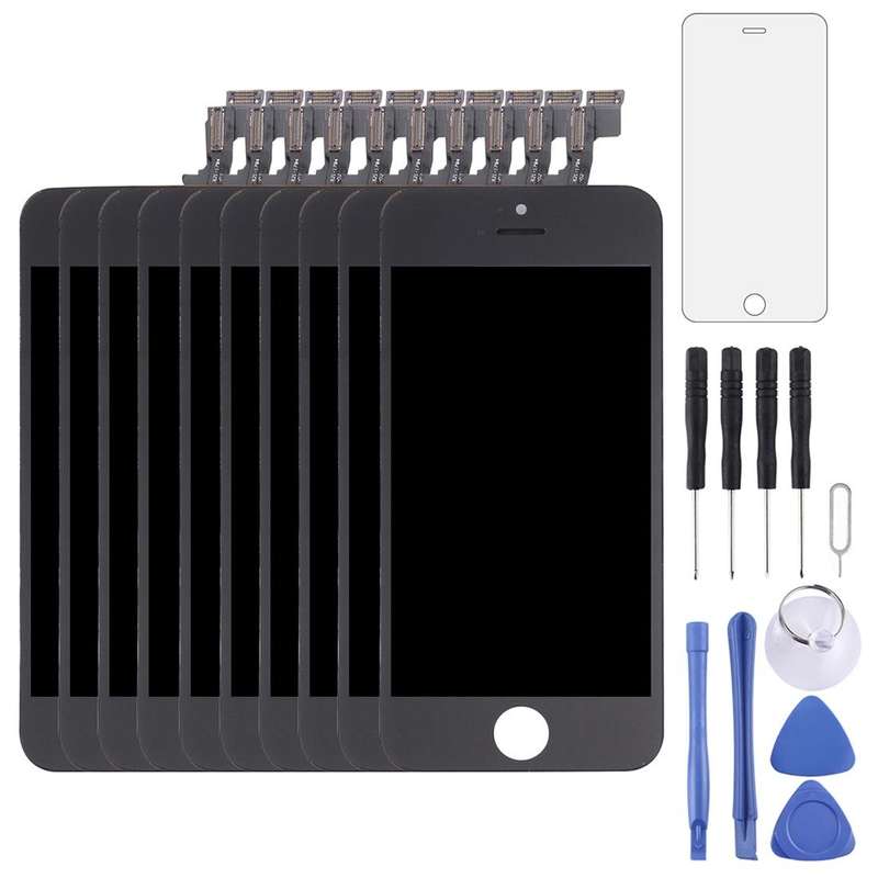 10 PCS TFT LCD Screen for iPhone 5S with Digitizer Full Assembly (Black)