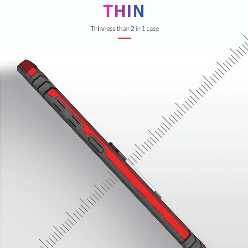 Armor Shockproof TPU + PC Protective Case for Galaxy A70, with 360 Degree Rotation Holder (Black)