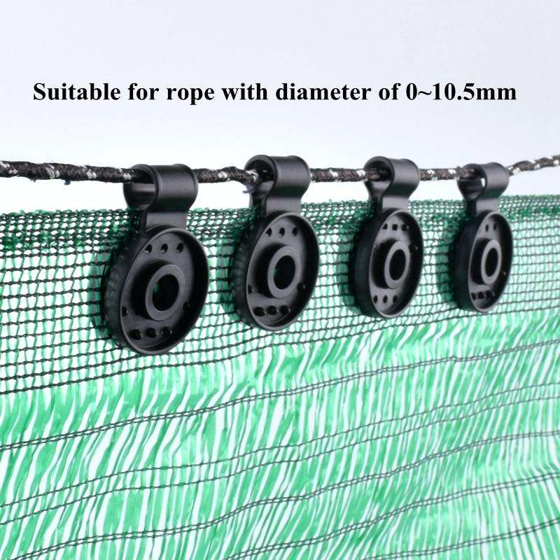 Sunshade Net Clip Garden Greenhouse Netting Shade Cloth Fastener(Black)