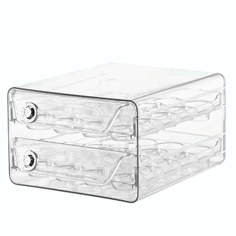 Large Double Layer 40 Grid Egg Storage Box PET Transparent Multi-Specification Egg Box