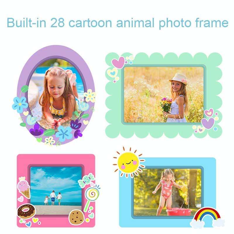 Q10 HD 1080P Dual-Camera Astronaut Kids Camera Photo and Video Digital Camera(Pink)