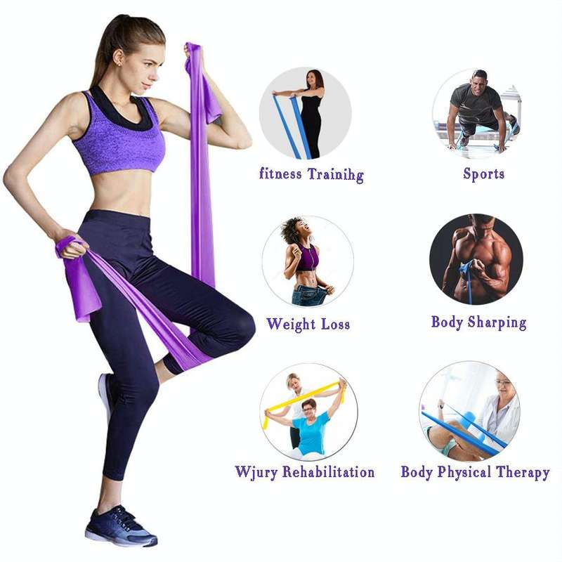 3 In 1 TPE Yoga Stretch Sheet Fitness Elastic Band Resistance Band Strength Training Stretch Band...