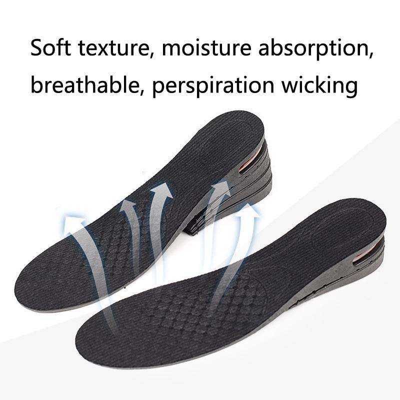 2 Pairs 032 Adjust Inner Height Insole Free Size Cutable Insole, Colour: Black Single Layer (abou...